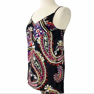 HD IN PARIS Moonset Silk Black Paisley Top